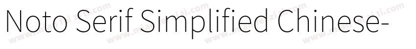 Noto Serif Simplified Chinese字体转换